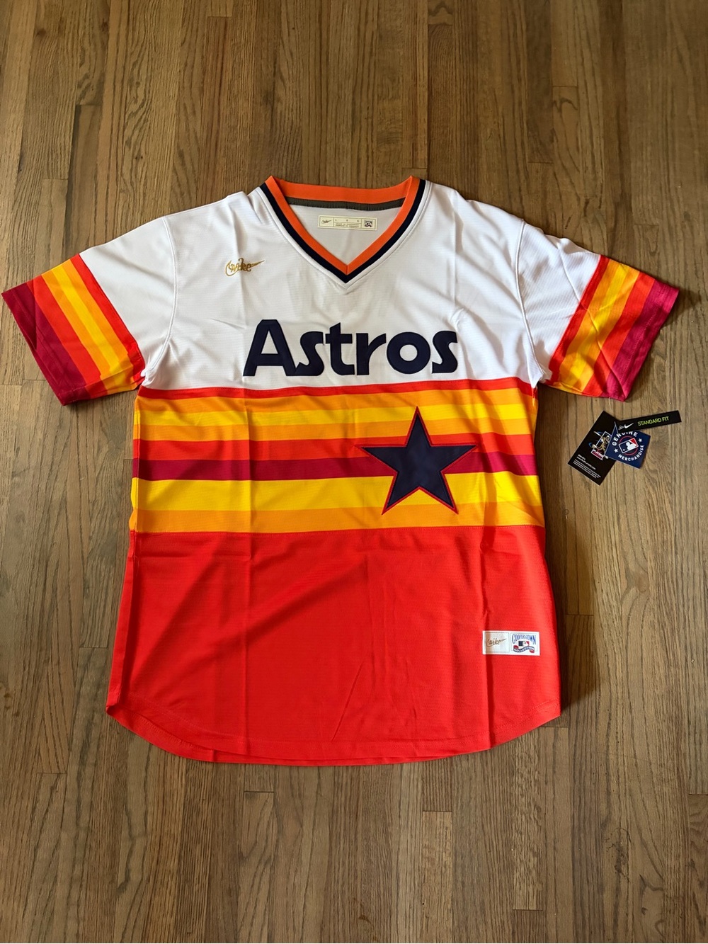 Nike Houston Astros Nolan Ryan #34 Retro Baseball Jersey - Orange size L NWT